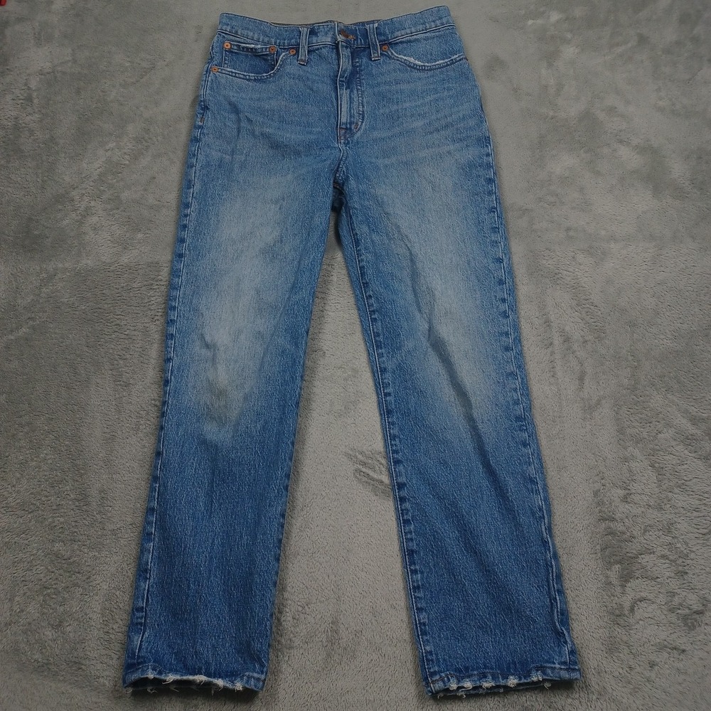 Madewell Jeans Womens 27 Blue Denim Classic Straight Jeans Light Wash